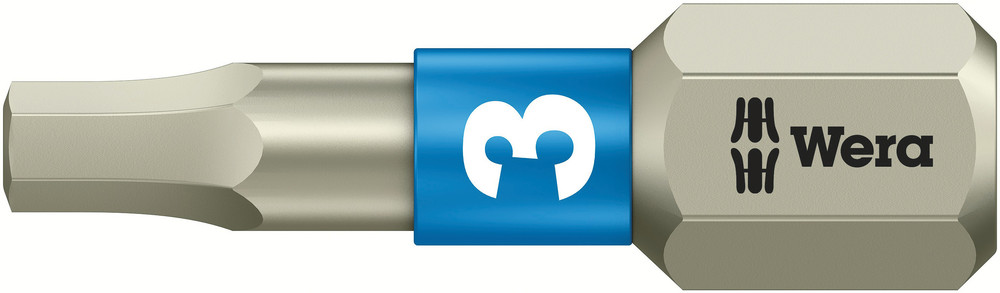Wera 3840/1 TS Bits Zeskant, RVS, Hex-Plus, 3.0 x 25 mm - 1 stuk(s) - 05071073001