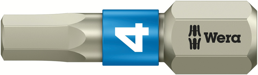 Wera 3840/1 TS Bits Zeskant, RVS, Hex-Plus, 4.0 x 25 mm - 1 stuk(s) - 05071074001