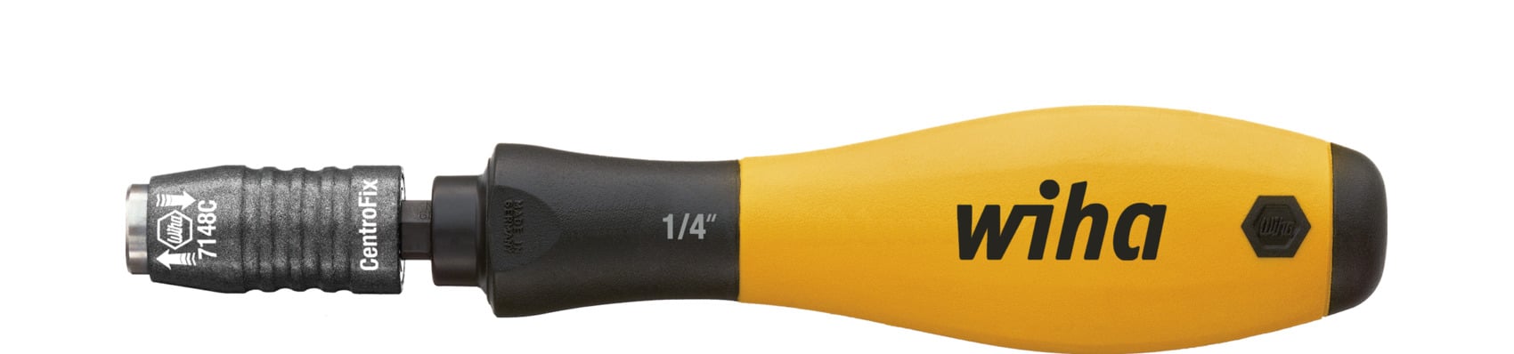 Wiha 387ESD1403501 Schroevendraaier met bithouder SoftFinish ESD mechanisch vergrendelbaar 1/4" 38 mm - 32161