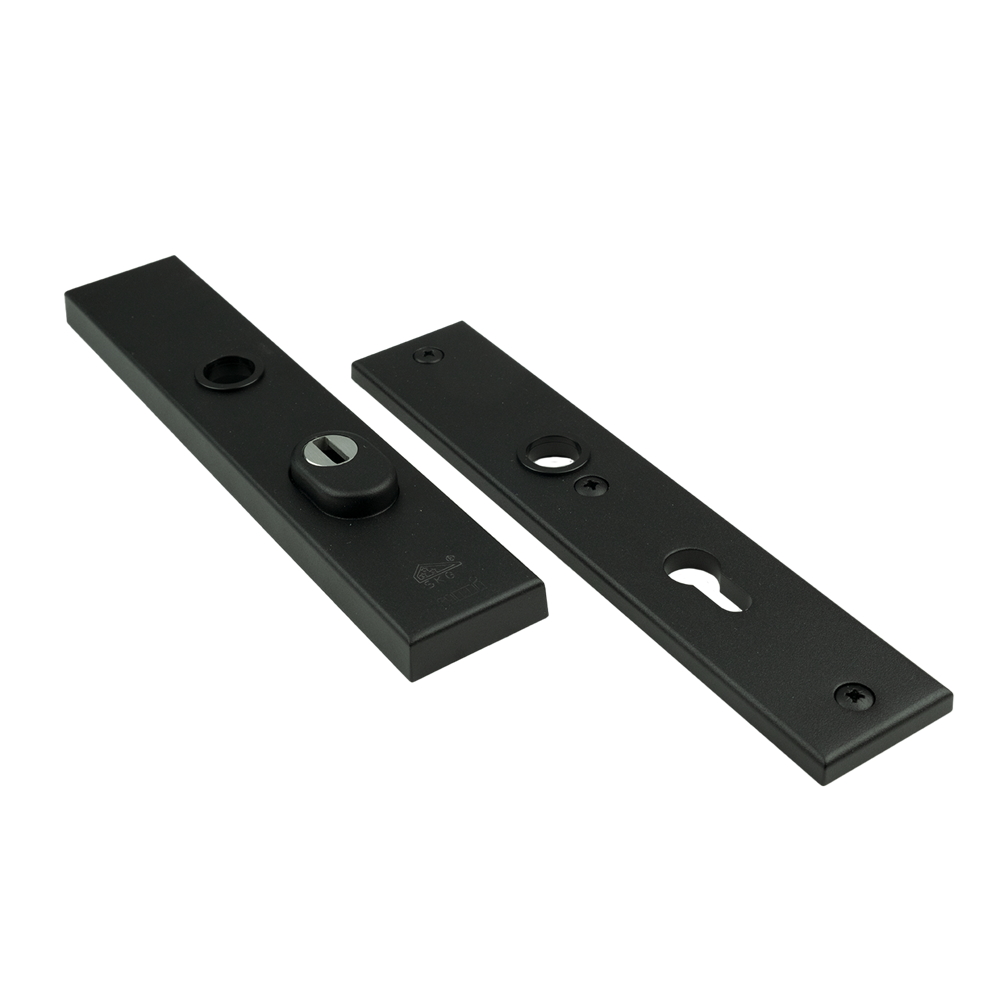 AMI Veiligheidsbeslag 251/50/15 Buiten Kt 92 Binnen Profielcilinder 92 Zwart Deurdikte 38/42 Mm. - 739730