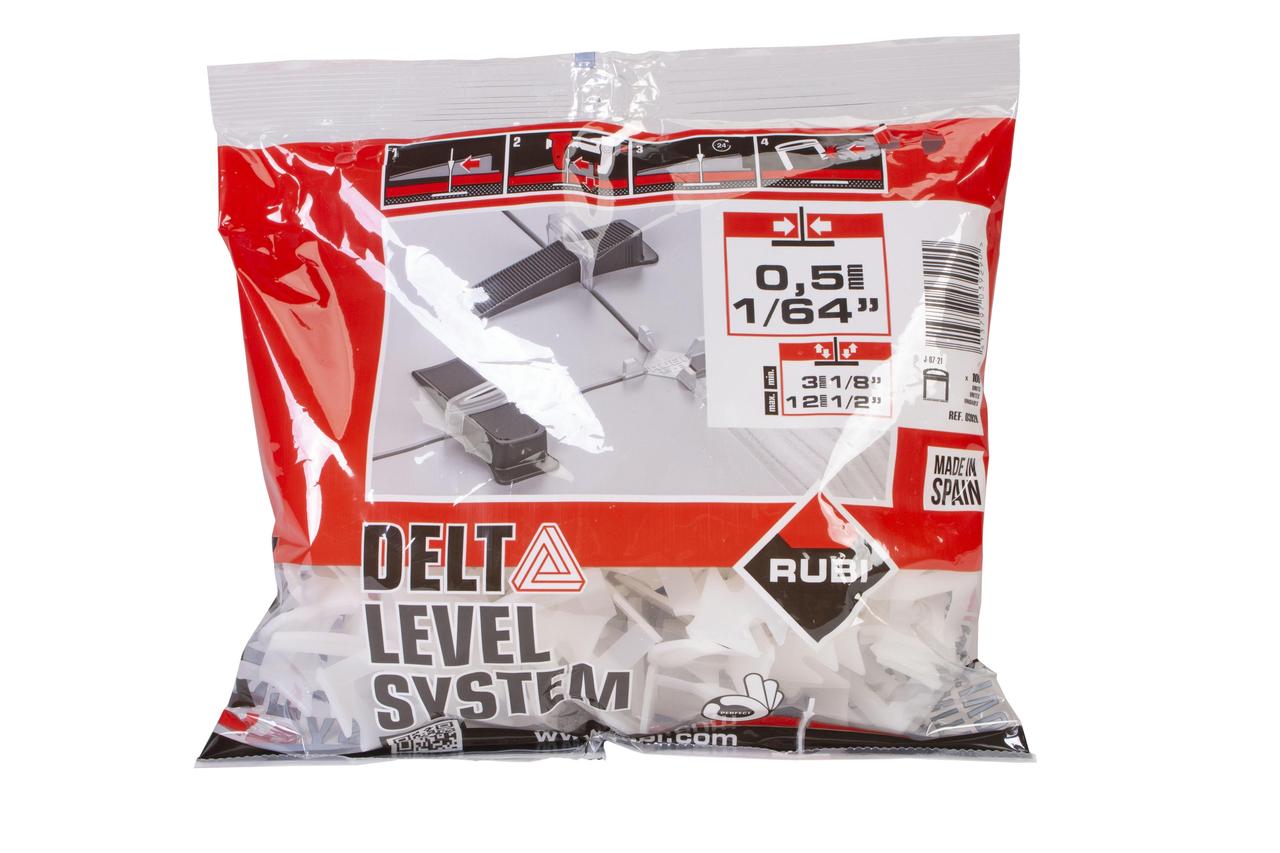 Rubi Delta Level Systeem Clips | Dikte 0 5 mm | Hoogte 3-12 mm | 100 stuks 03929