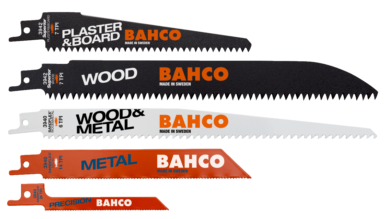 Bahco Reciprozaagbladensets | Sandflex® bimetaal | voor gips, hout en metaal | 3940-MIX-SET-10P