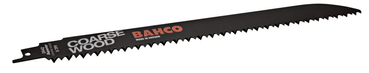 Bahco Reciprozaagblad | HCS | voor grof hout | 5 TPI | 300 mm - 2-delig - 3942-300-5-HSL-2P