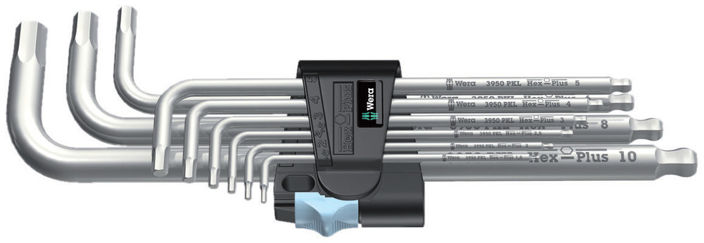 Wera 3950 PKL/9 Stiftsleutelset, metrisch, RVS, 9 -delig - 1 stuk(s) - 05073544001