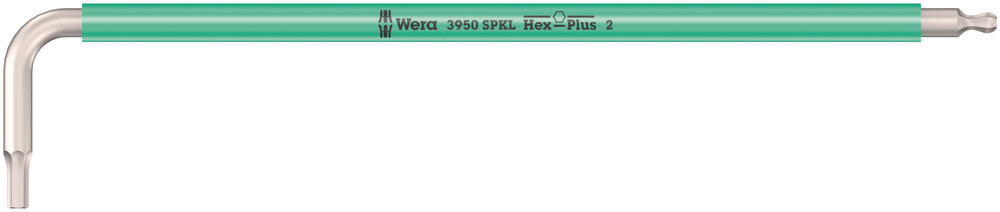 Wera 3950 SPKL Multicolour Stiftsleutel metrisch, RVS, 2,0 x 101 mm - 1 stuk(s) - 05022661001