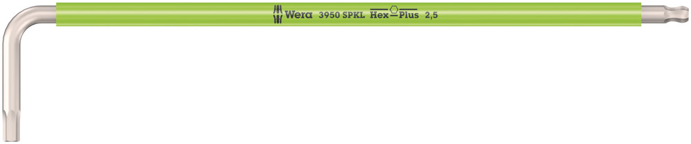 Wera 3950 SPKL Multicolour Stiftsleutel metrisch, RVS, 2,5 x 112 mm - 1 stuk(s) - 05022662001