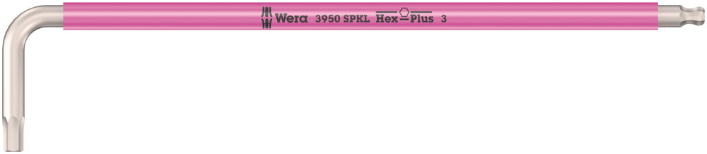 Wera 3950 SPKL Multicolour Stiftsleutel metrisch, RVS, 3,0 x 123 mm - 1 stuk(s) - 05022663001