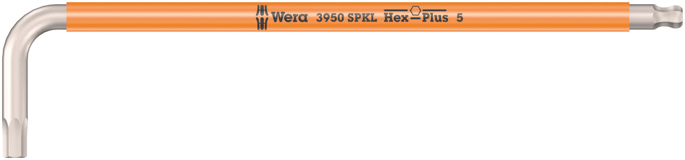 Wera 3950 SPKL Multicolour Stiftsleutel metrisch, RVS, 5,0 x 154 mm - 1 stuk(s) - 05022665001