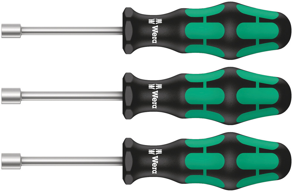 Wera 395 HO/3 Dopsleutel Schroevendraaierset, sanitair, 3-delig