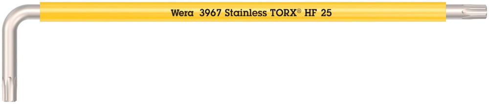 Wera 3967 SXL HF TORX® Stiftsleutel Multicolour met vasthoudfunctie, lang, RVS, TX 25 x 154 mm - 05022685001