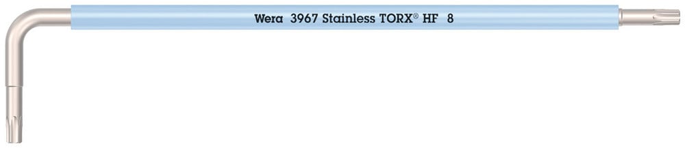 Wera 3967 SXL HF TORX® Stiftsleutel Multicolour met vasthoudfunctie, lang, RVS, TX 8 x 90 mm - 05022680001
