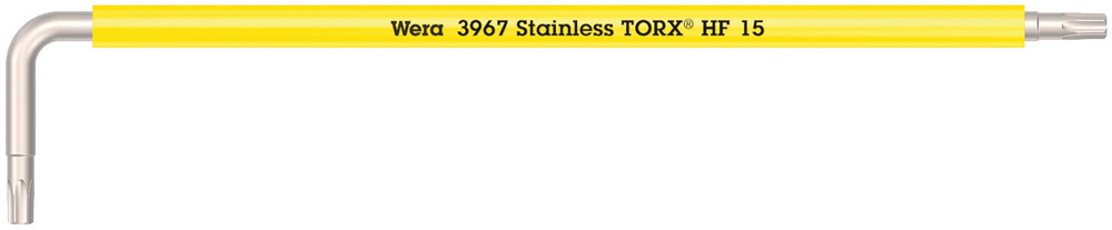 Wera 3967 SXL HF TORX® Stiftsleutel Multicolour met vasthoudfunctie, lang, RVS, TX 15 x 123 mm - 05022683001