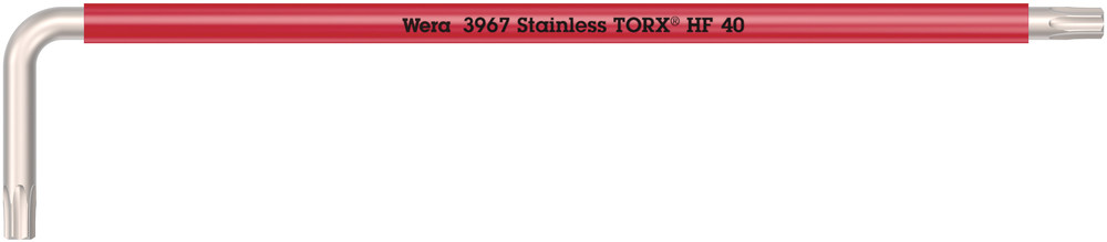 Wera 3967 SXL HF TORX® Stiftsleutel Multicolour met vasthoudfunctie, lang, RVS, TX 40 x 224 mm - 05022688001