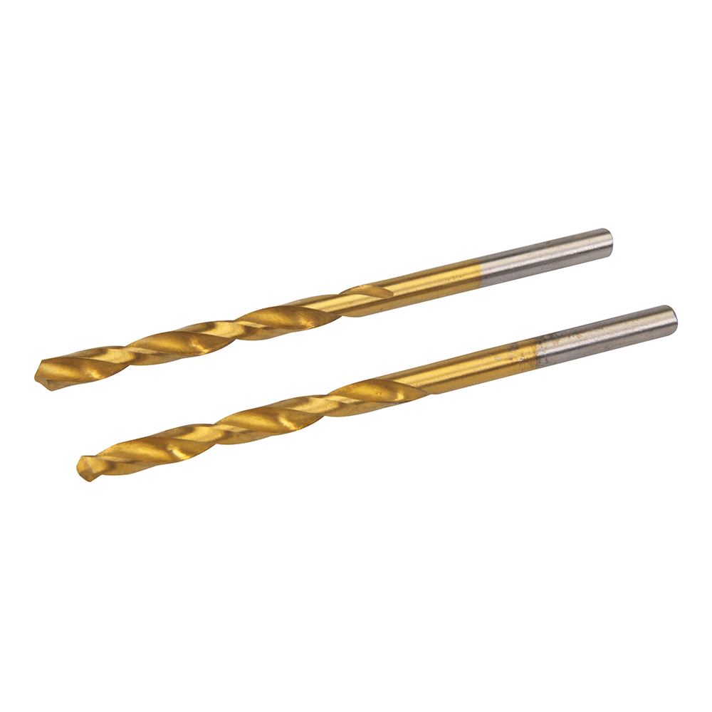 Silverline HSS boor met titanium coating, 2 pk. 4,0 mm