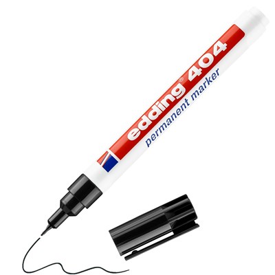 Edding Permanentmarker | zwart | streepbreedte 0,75 mm ronde punt | 10 stuks - 4-404001 4-404001