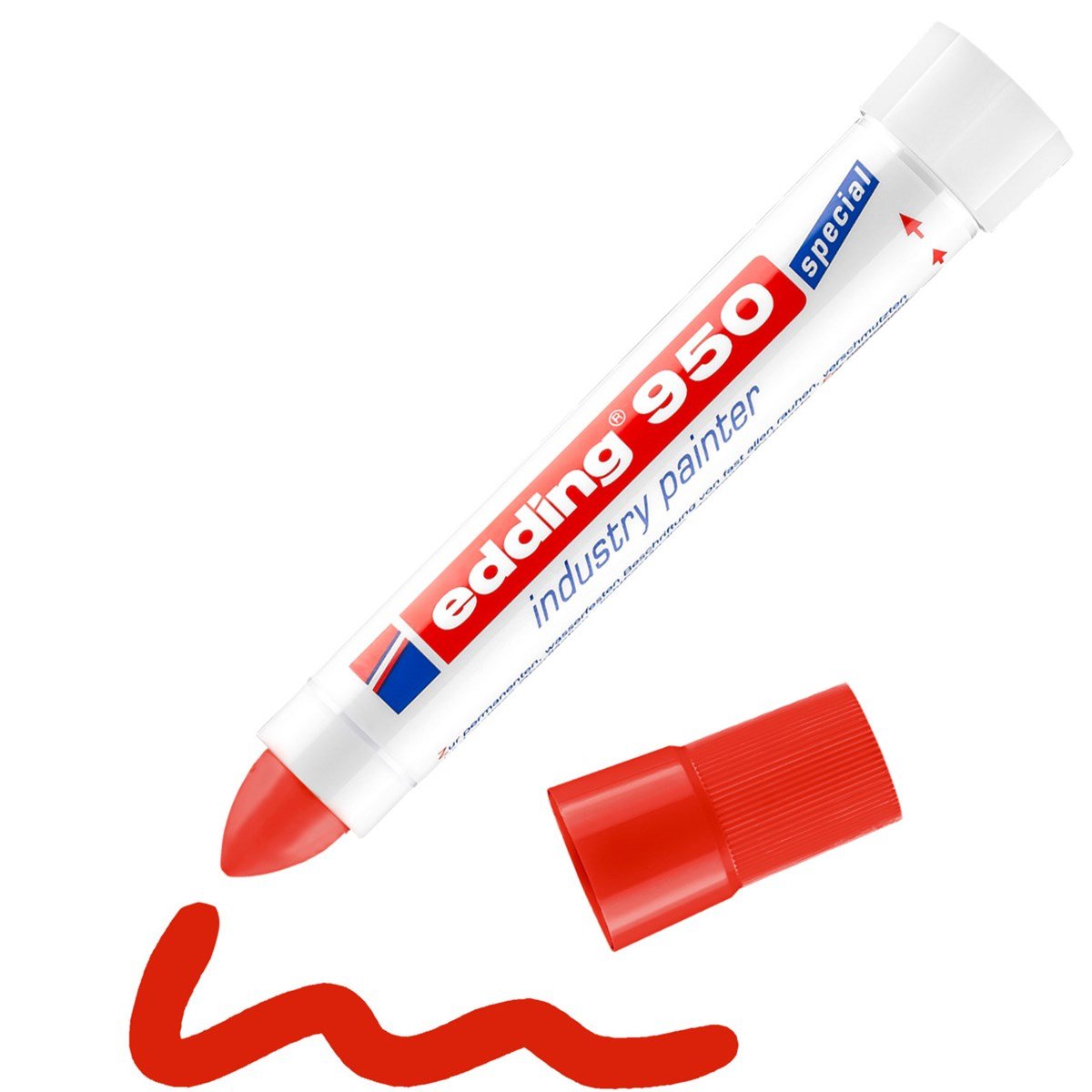Edding Markeerstift | rood | streepbreedte 10 mm ronde punt | 10 stuks - 4-950002 4-950002