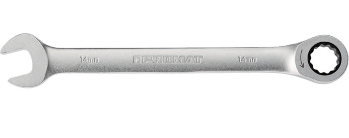 Promat Steekringratelsleutel | sleutelwijdte 24 mm lengte 325 mm | recht | rechte vorm - 4000821625 - 4000821625
