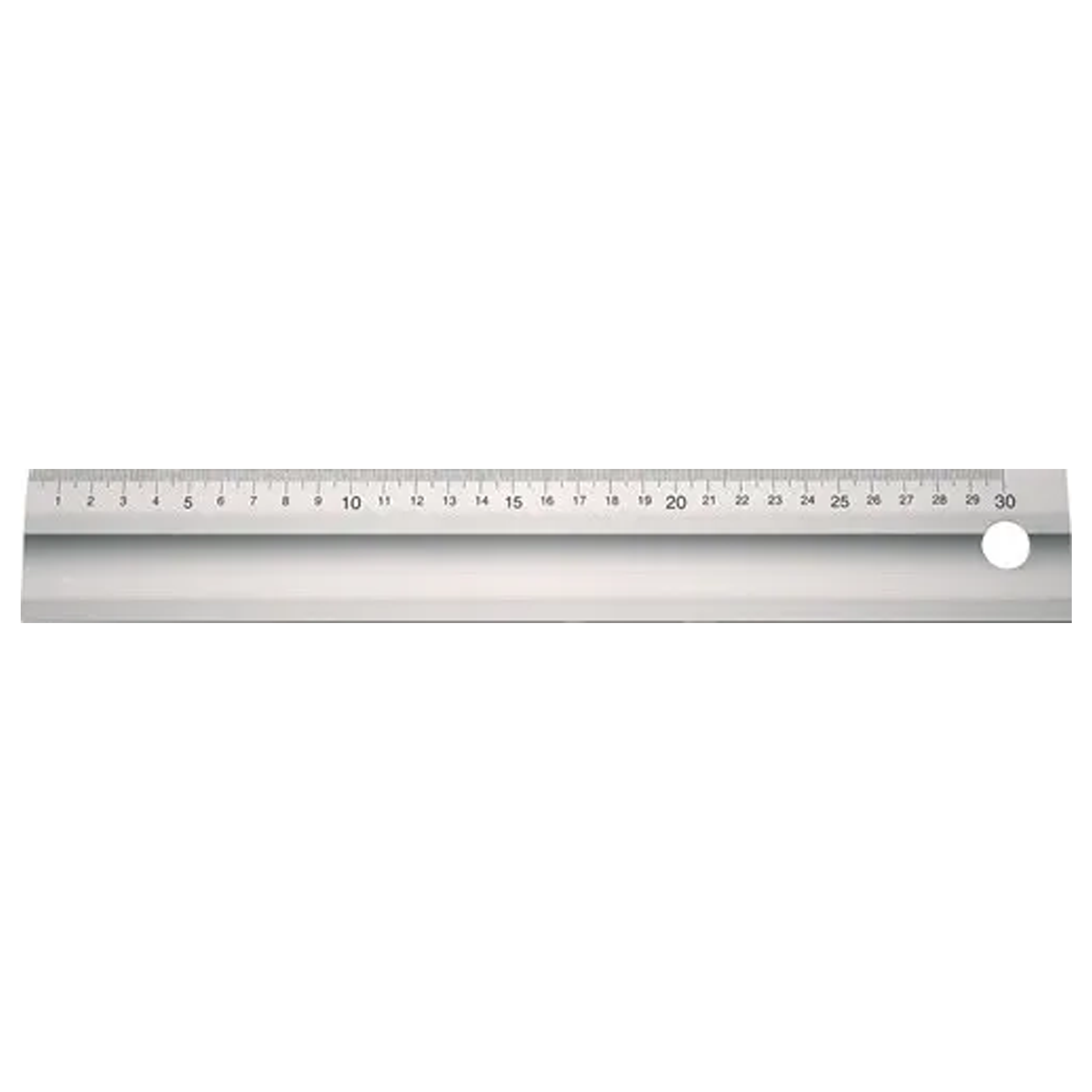 Promat Liniaal | lengte 600 mm | aluminium met handvatrand | dwarsdoorsnede 50 x 5 mm - 4000858737 - 4000858737