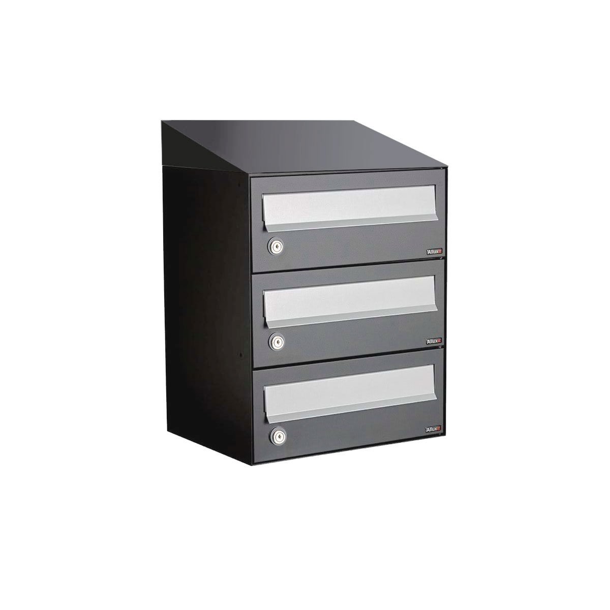 Allux Hive Set 1-Breed, 3-Hoog Met Dak Antraciet - 40030065_1x3d