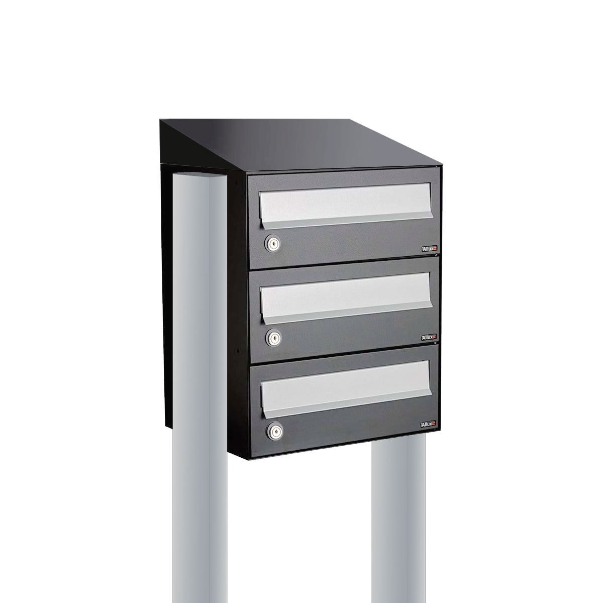 Allux Hive Set 1-Breed, 3-Hoog Met Dak Op Statief Antraciet - 40030065_1x3ds