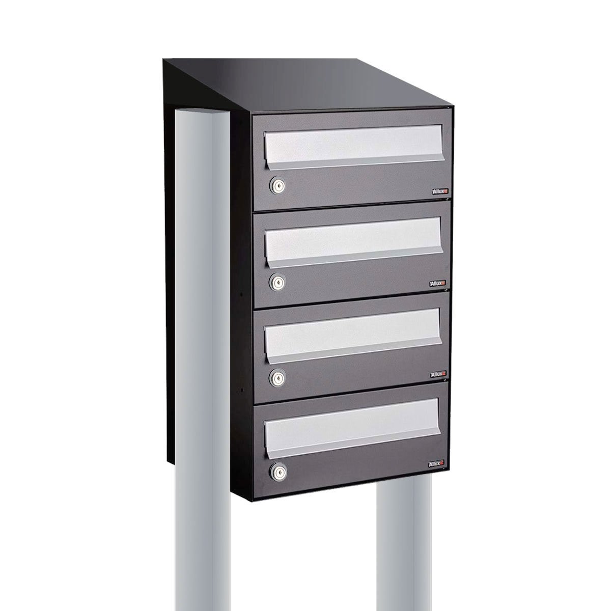 Allux Hive Set 1-Breed, 4-Hoog Met Dak Op Statief Antraciet - 40030065_1x4ds