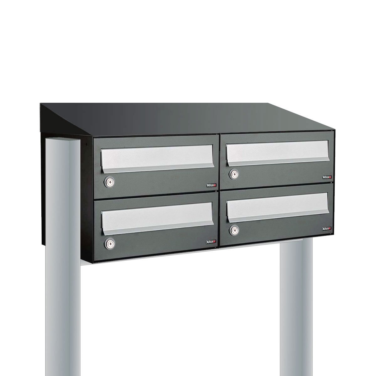 Allux Hive Set 2-Breed, 2-Hoog Met Dak Op Statief Antraciet - 40030065_2x2ds