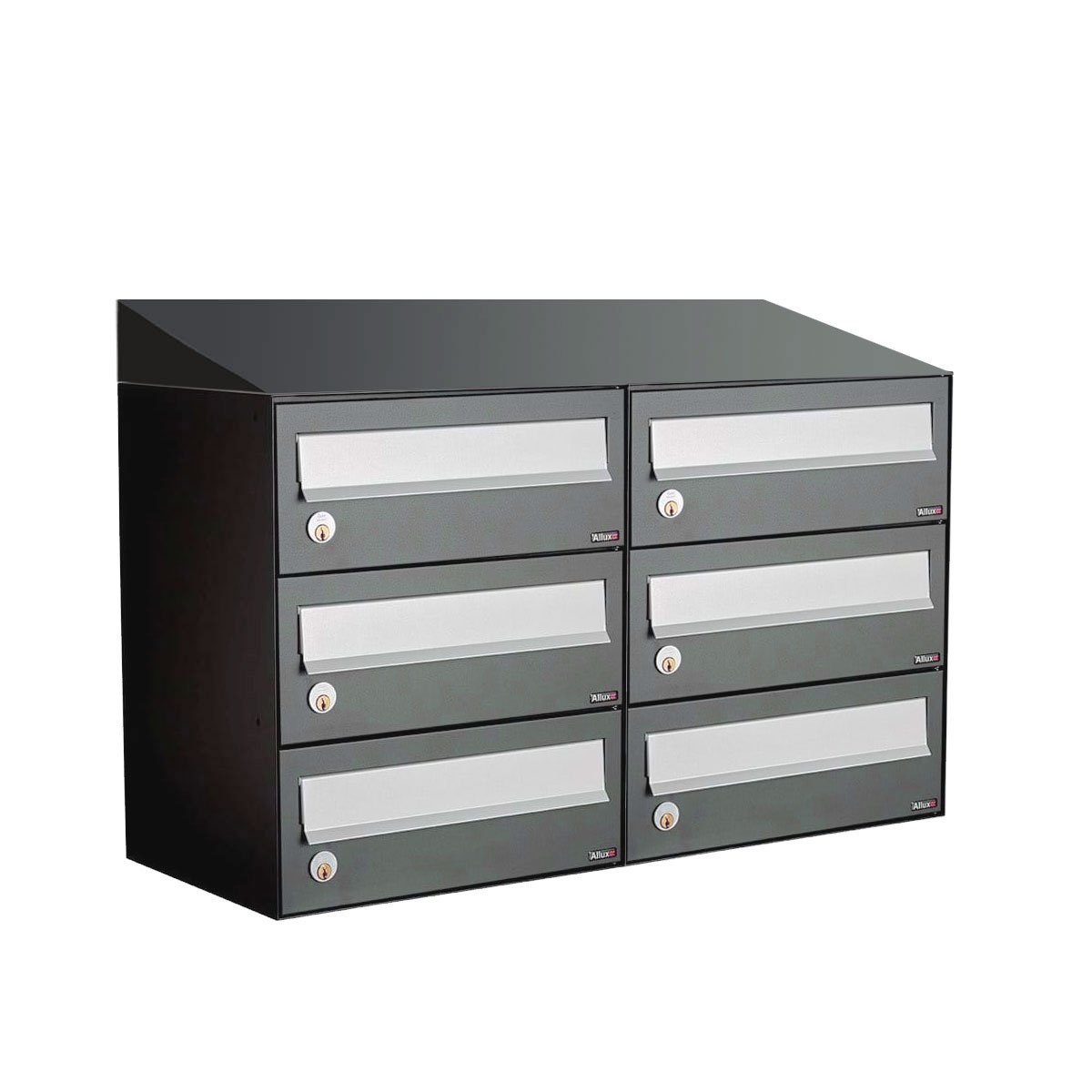 Allux Hive Set 2-Breed, 3-Hoog Met Dak Antraciet - 40030065_2x3d