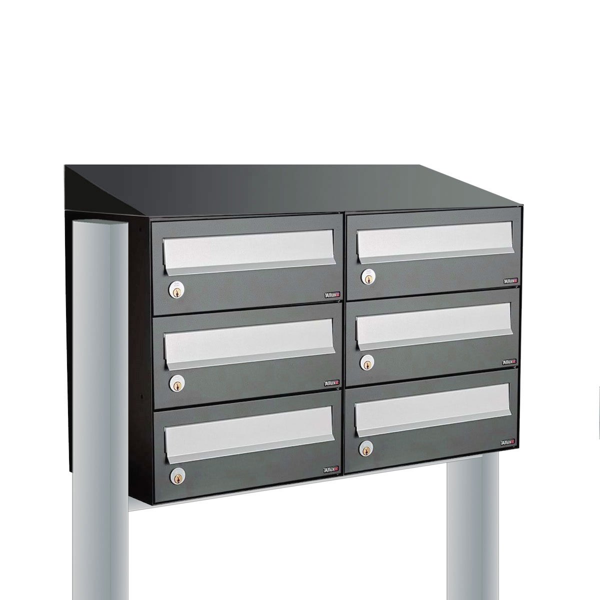 Allux Hive Set 2-Breed, 3-Hoog Met Dak Op Statief Antraciet - 40030065_2x3ds