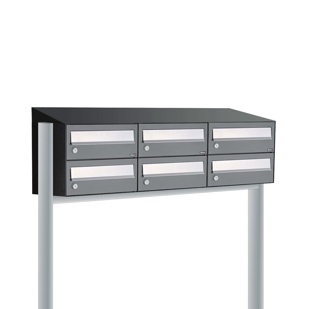 Allux Hive Set 3-Breed, 2-Hoog Met Dak Op Statief Antraciet - 40030065_3x2ds