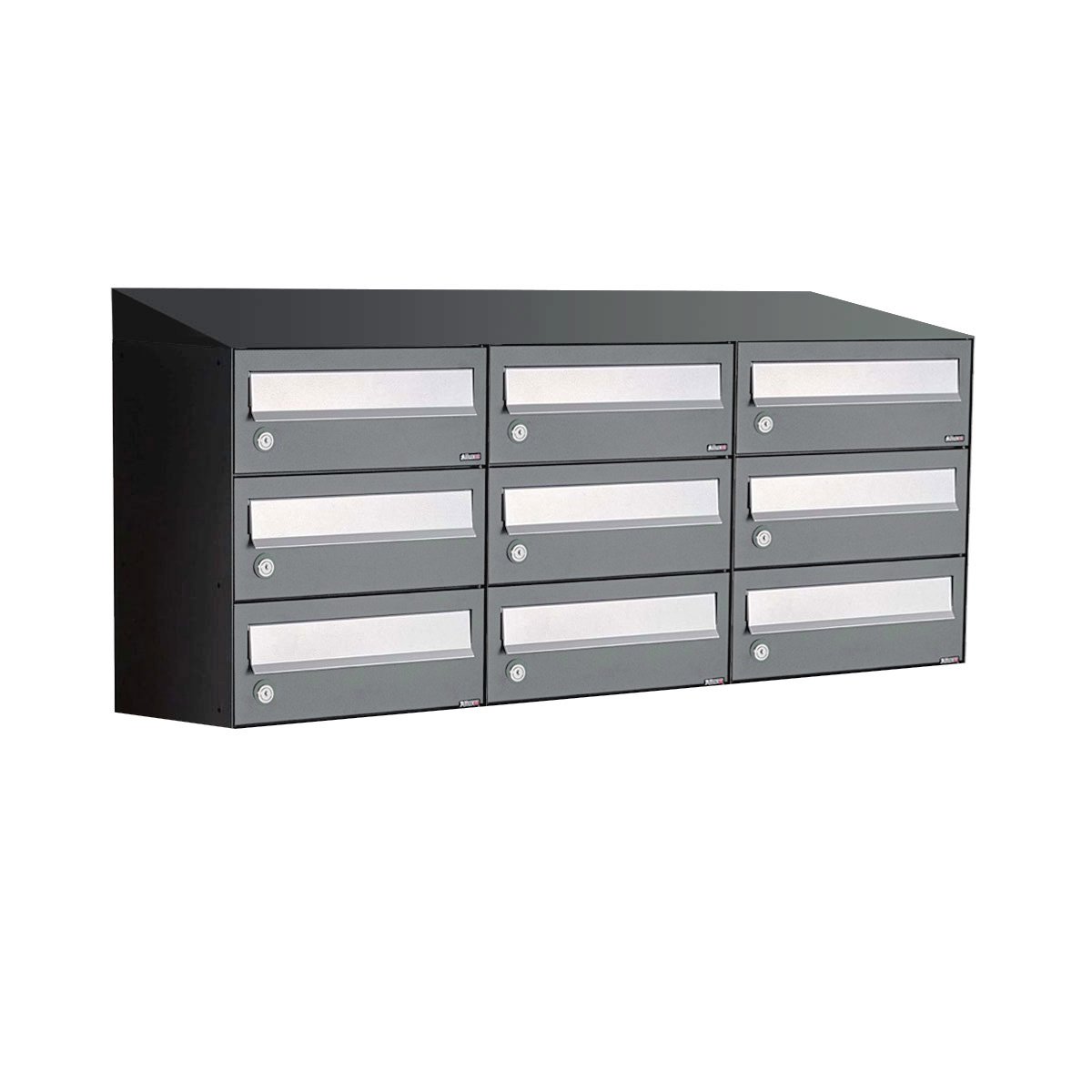 Allux Hive Set 3-Breed, 3-Hoog Met Dak Antraciet - 40030065_3x3d