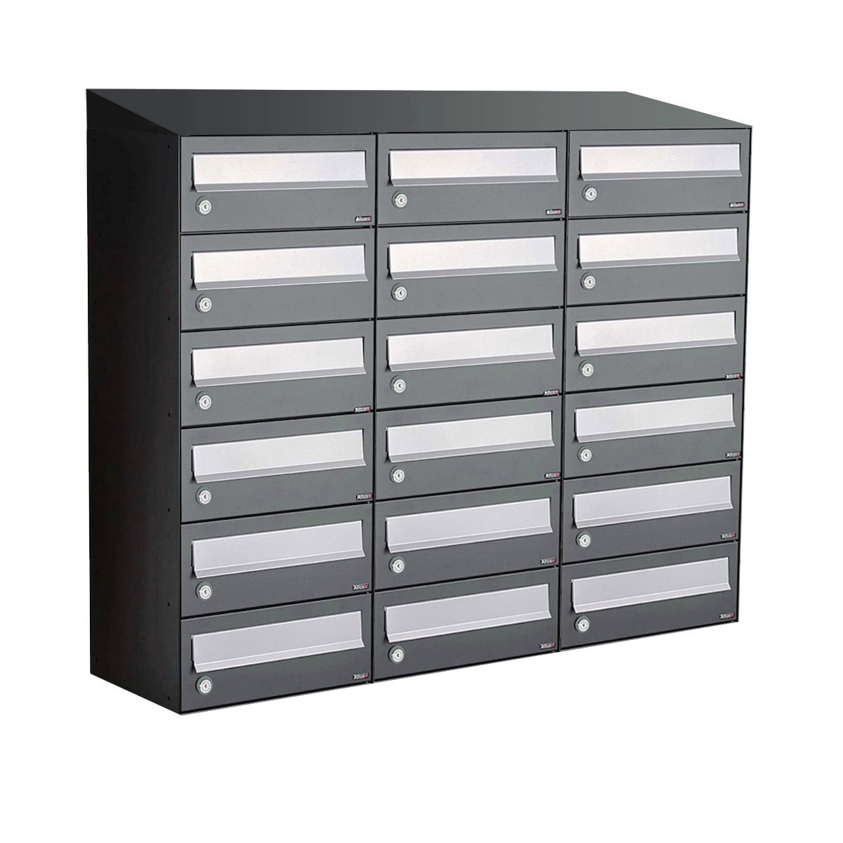 Allux Hive Set 3-Breed, 6-Hoog Met Dak Antraciet - 40030065_3x6d