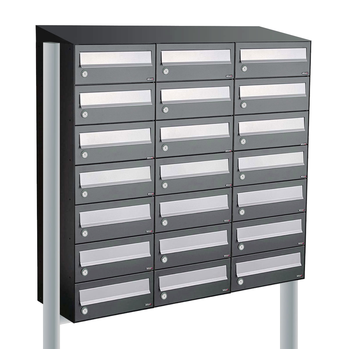 Allux Hive Set 3-Breed, 7-Hoog Met Dak Op Statief Antraciet - 40030065_3x7ds