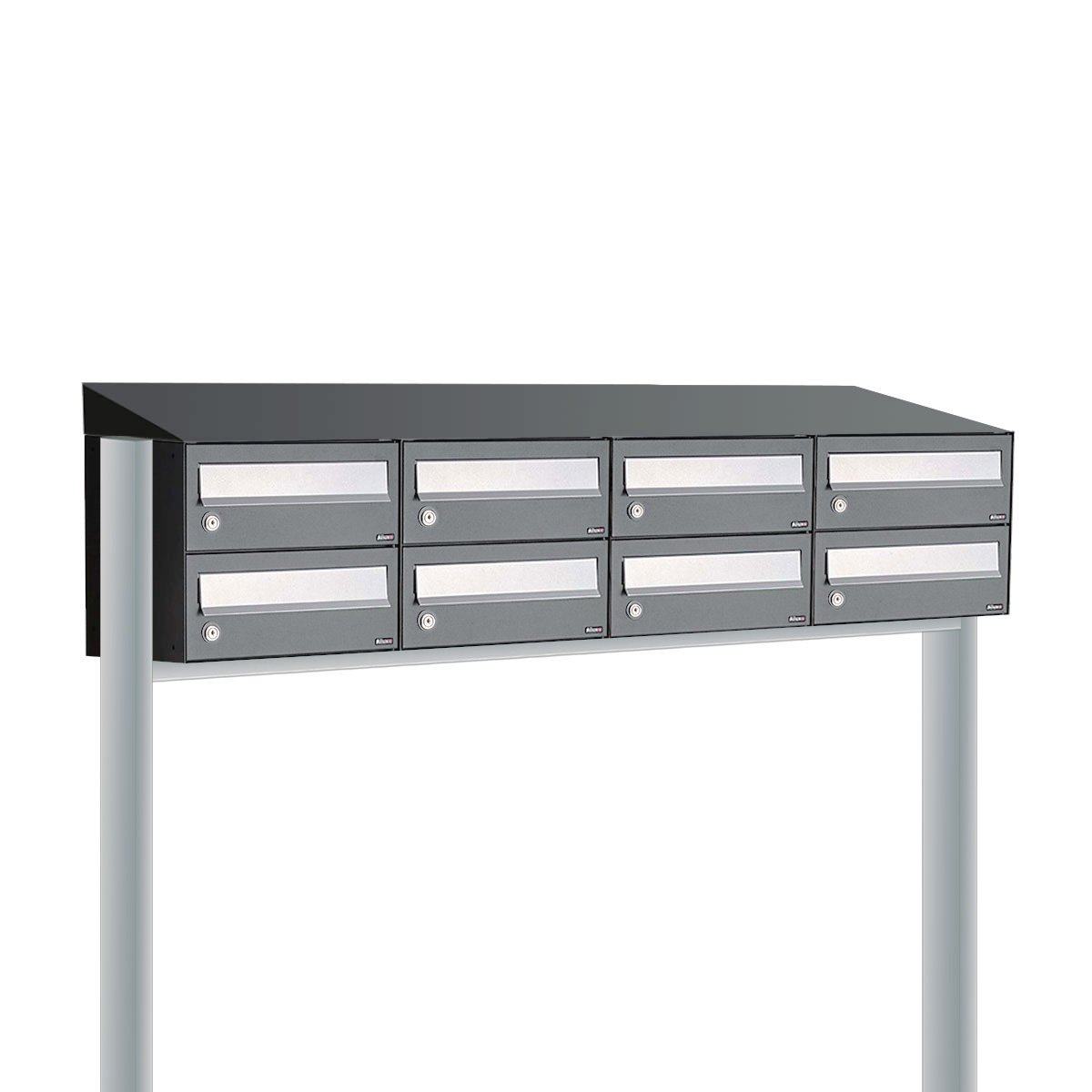 Allux Hive Set 4-Breed, 2-Hoog Met Dak Op Statief Antraciet - 40030065_4x2ds