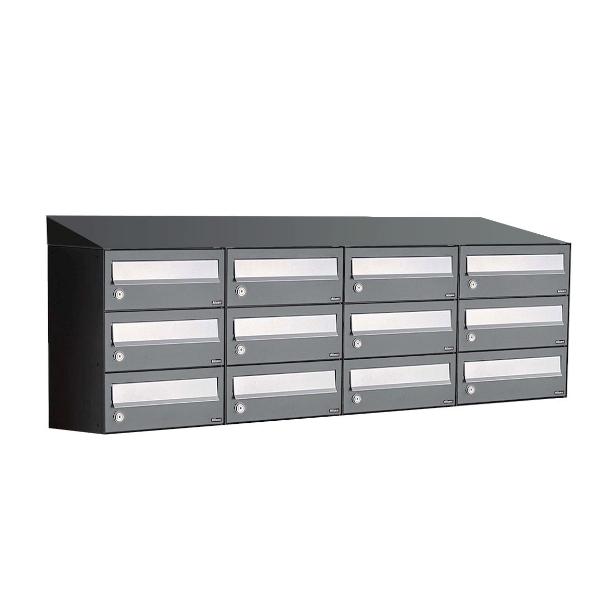 Allux Hive Set 4-Breed, 3-Hoog Met Dak Antraciet - 40030065_4x3d