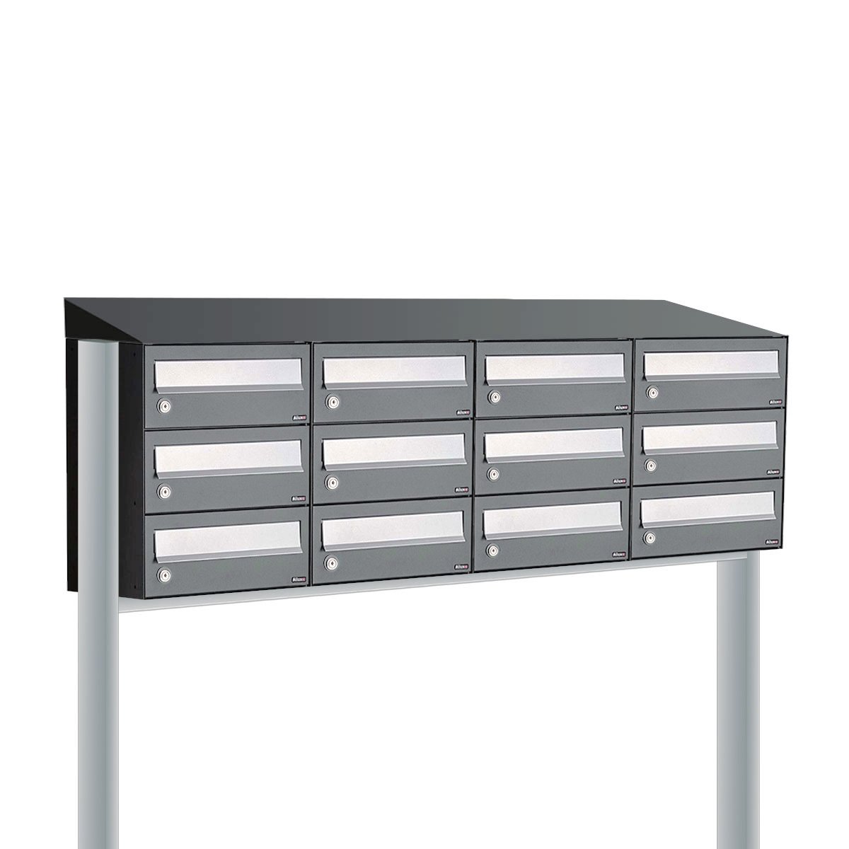Allux Hive Set 4-Breed, 3-Hoog Met Dak Op Statief Antraciet - 40030065_4x3ds