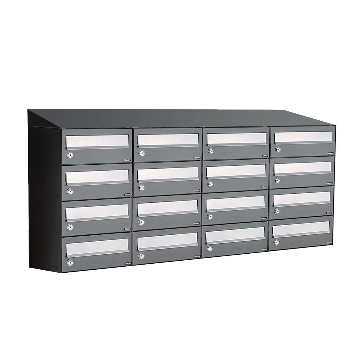 Allux Hive Set 4-Breed, 4-Hoog Met Dak Antraciet - 40030065_4x4d