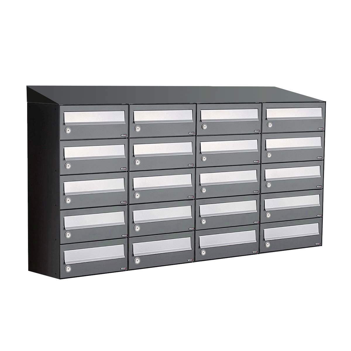 Allux Hive Set 4-Breed, 5-Hoog Met Dak Antraciet - 40030065_4x5d