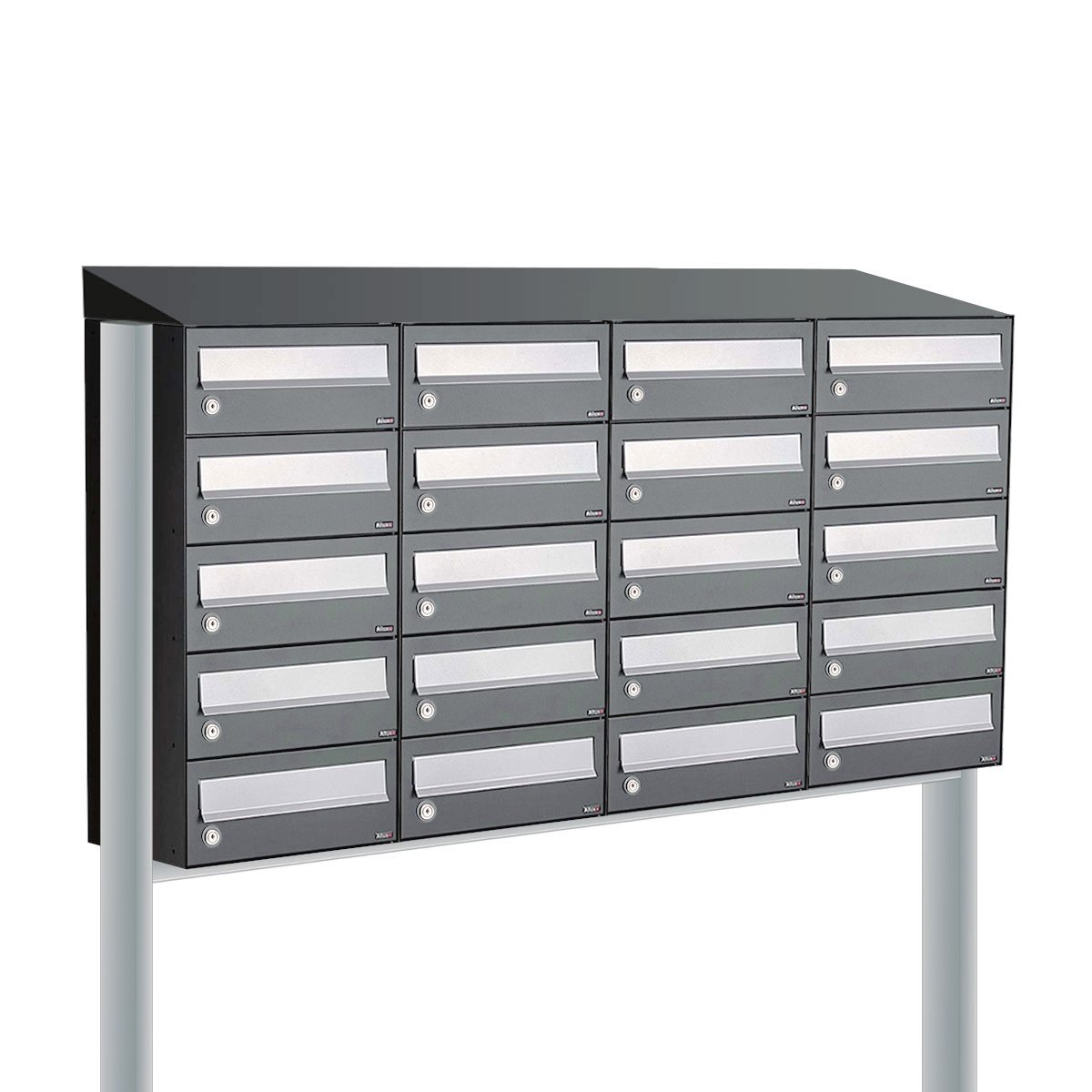 Allux Hive Set 4-Breed, 5-Hoog Met Dak Op Statief Antraciet - 40030065_4x5ds