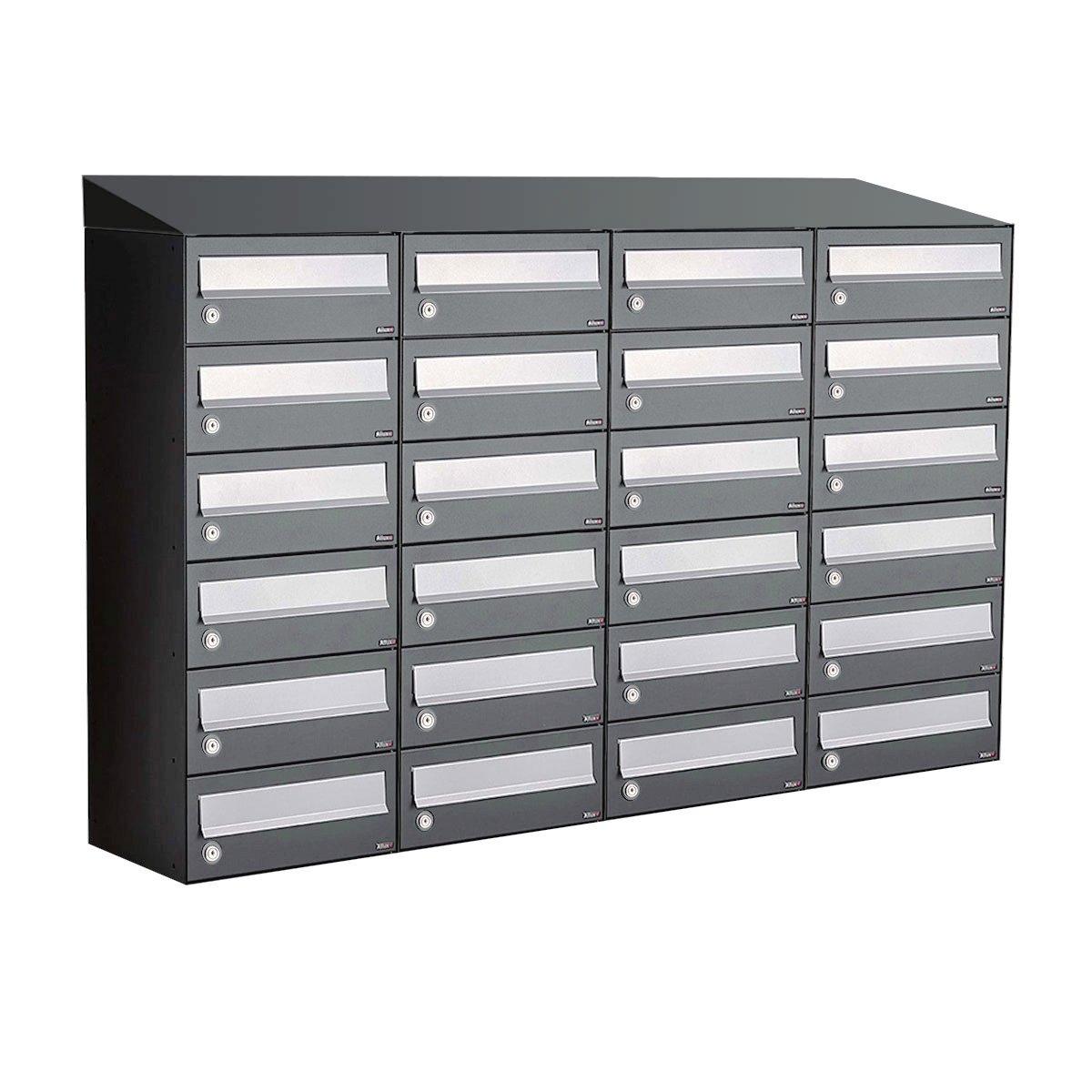 Allux Hive Set 4-Breed, 6-Hoog Met Dak Antraciet - 40030065_4x6d