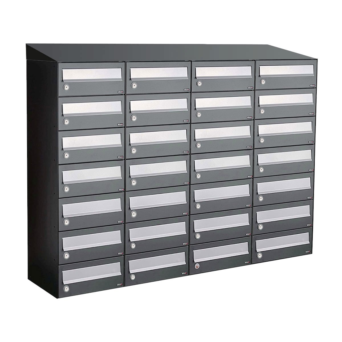 Allux Hive Set 4-Breed, 7-Hoog Met Dak Antraciet - 40030065_4x7d