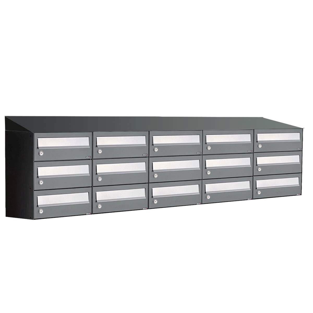 Allux Hive Set 5-Breed, 3-Hoog Met Dak Antraciet - 40030065_5x3d