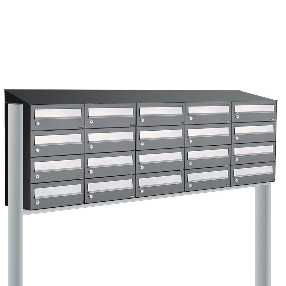 Allux Hive Set 5-Breed, 4-Hoog Met Dak Op Statief Antraciet - 40030065_5x4ds