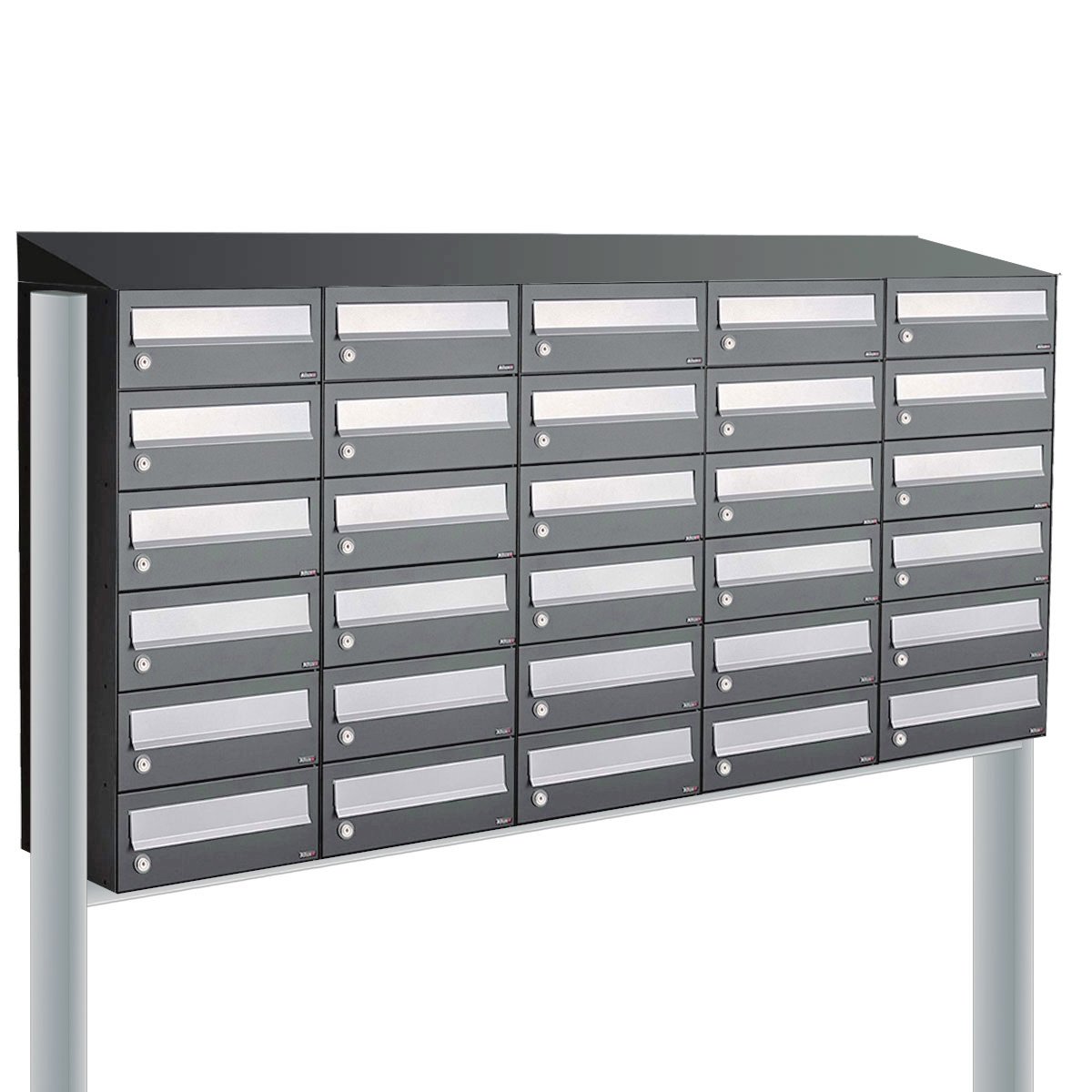 Allux Hive Set 5-Breed, 6-Hoog Met Dak Op Statief Antraciet - 40030065_5x6ds