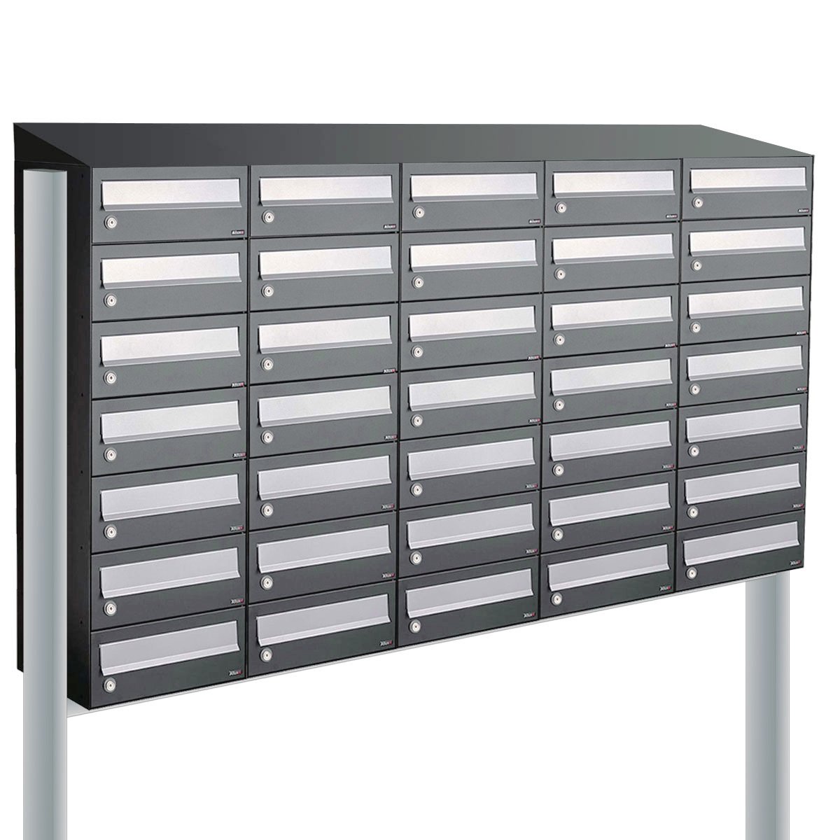 Allux Hive Set 5-Breed, 7-Hoog Met Dak Op Statief Antraciet - 40030065_5x7ds