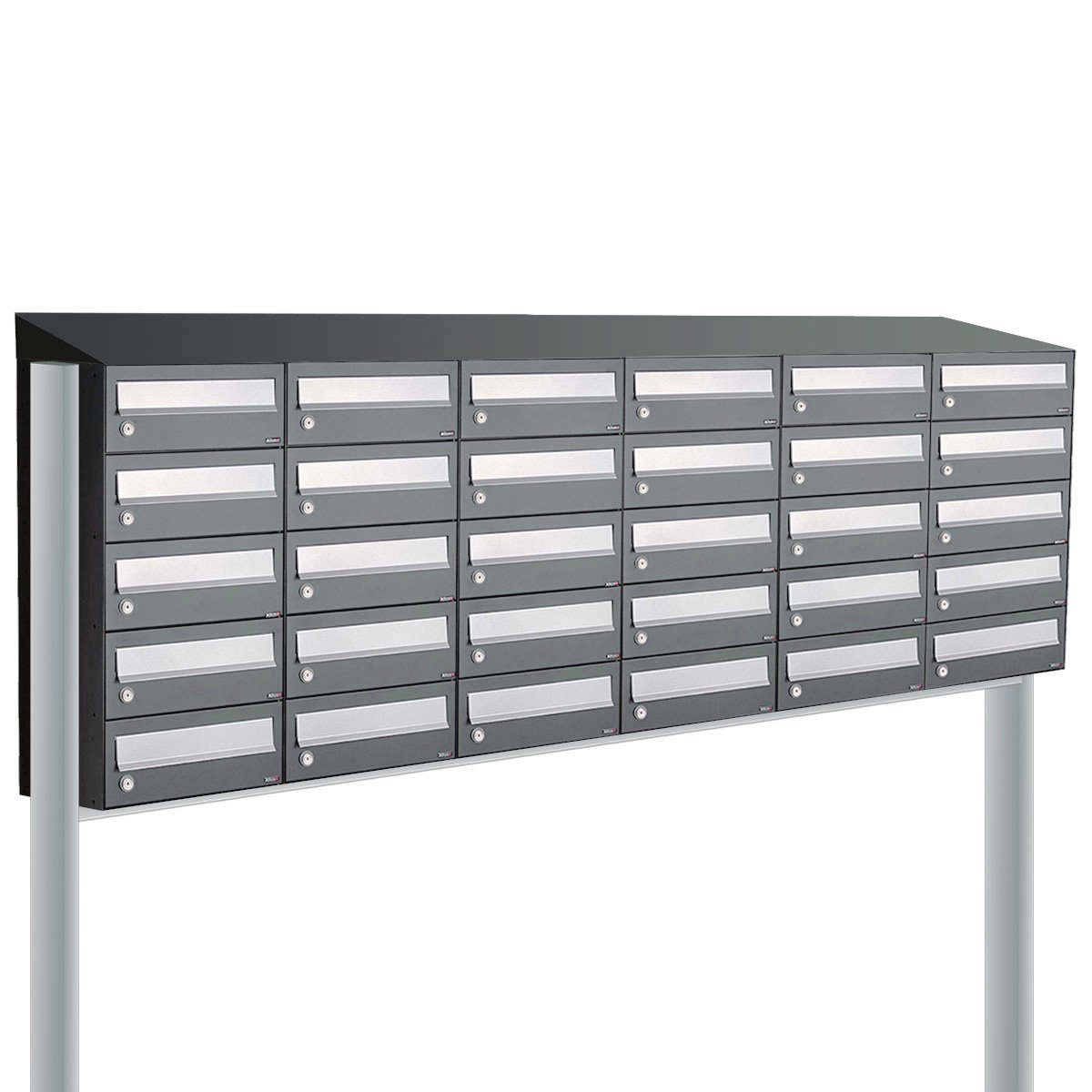 Allux Hive Set 6-Breed, 5-Hoog Met Dak Op Statief Antraciet - 40030065_6x5ds