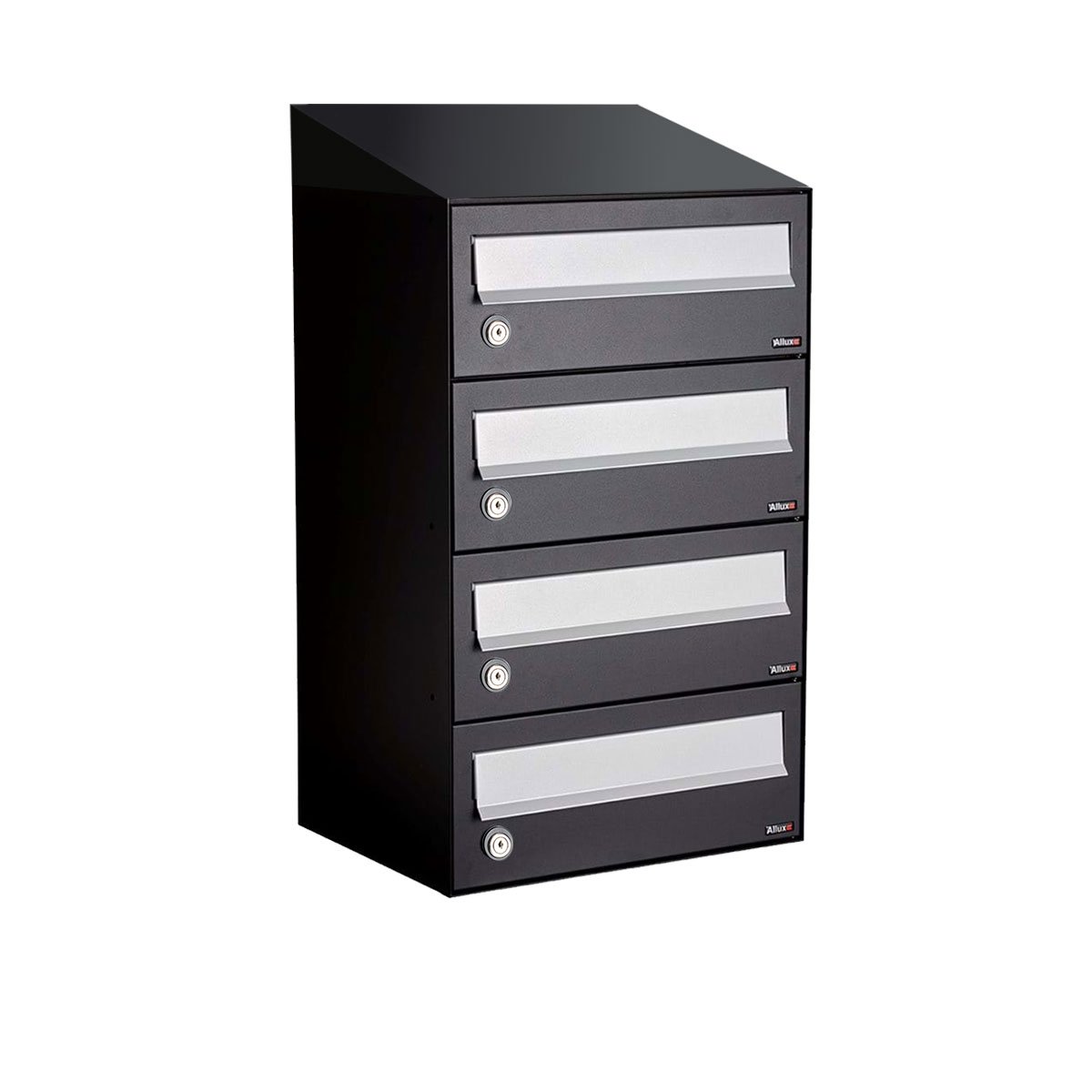 Allux Hive Set 1-Breed, 4-Hoog Met Dak Zwart - 40030070_1x4d
