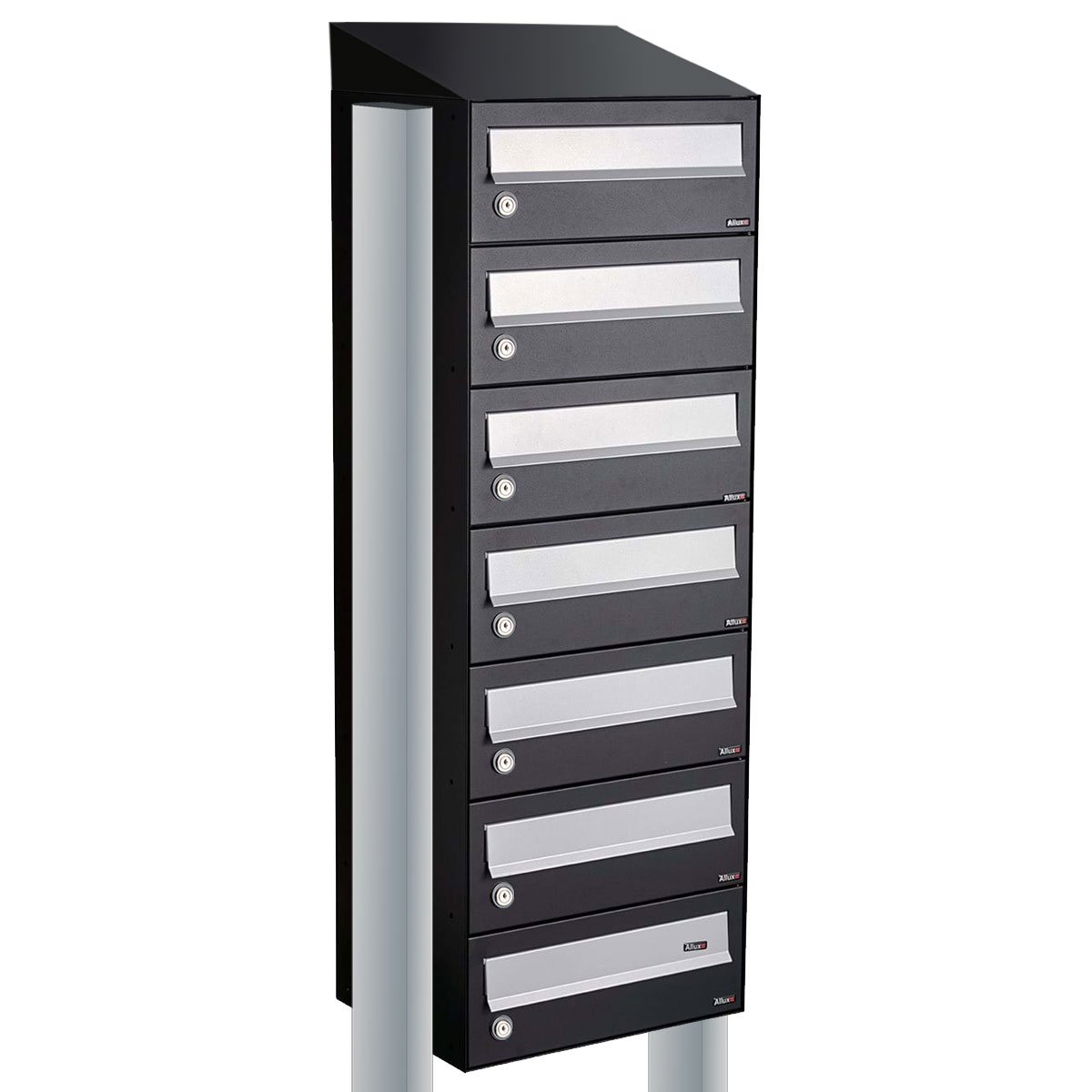 Allux Hive Set 1-Breed, 7-Hoog Met Dak Op Statief Zwart - 40030070_1x7ds
