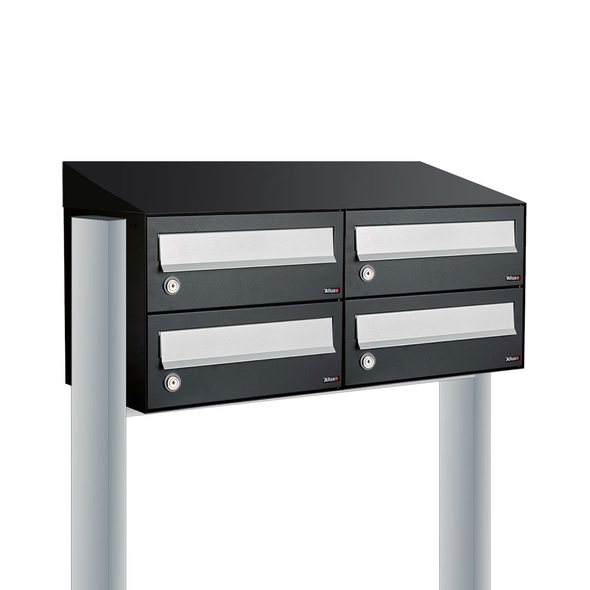 Allux Hive Set 2-Breed, 2-Hoog Met Dak Op Statief Zwart - 40030070_2x2ds