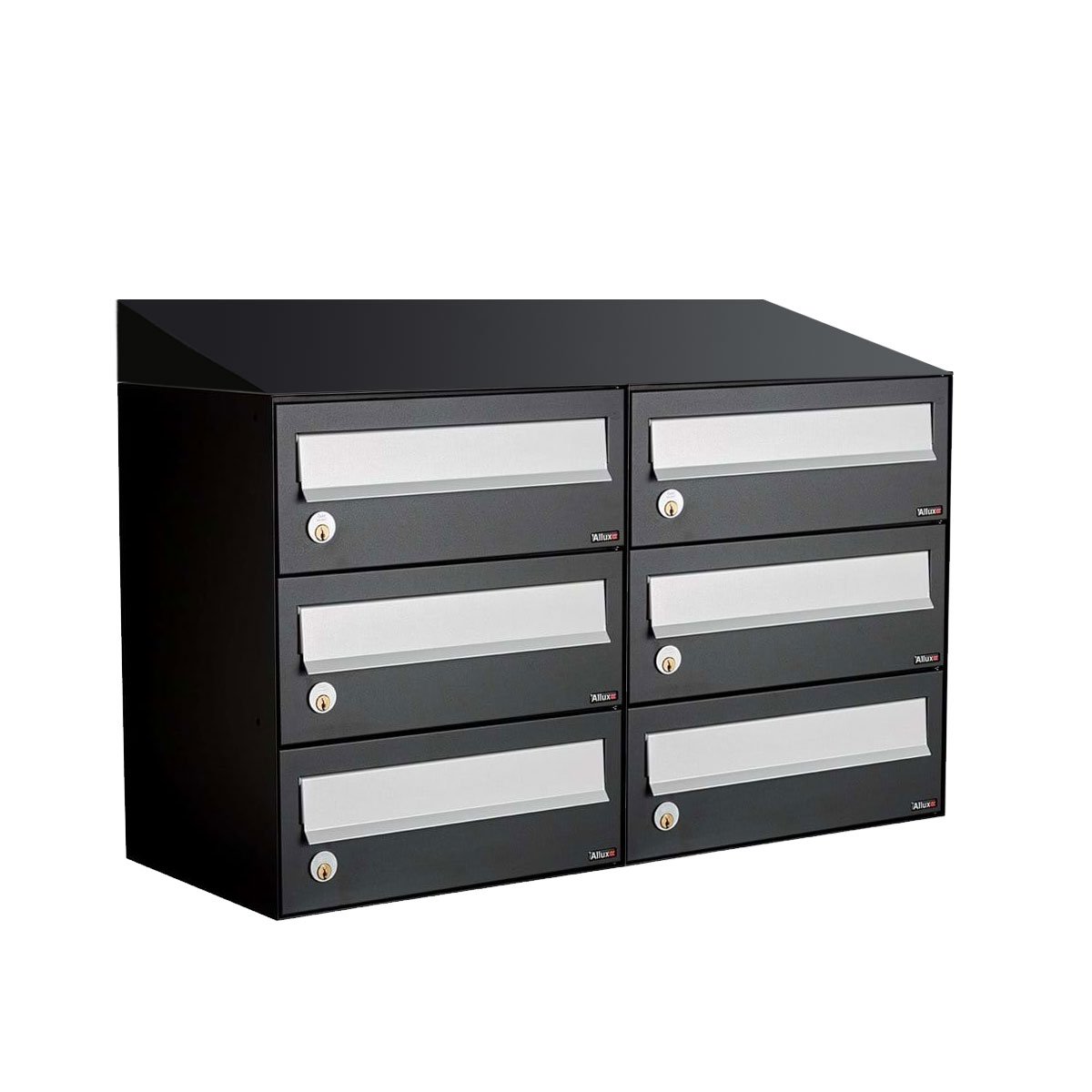 Allux Hive Set 2-Breed, 3-Hoog Met Dak Zwart - 40030070_2x3d