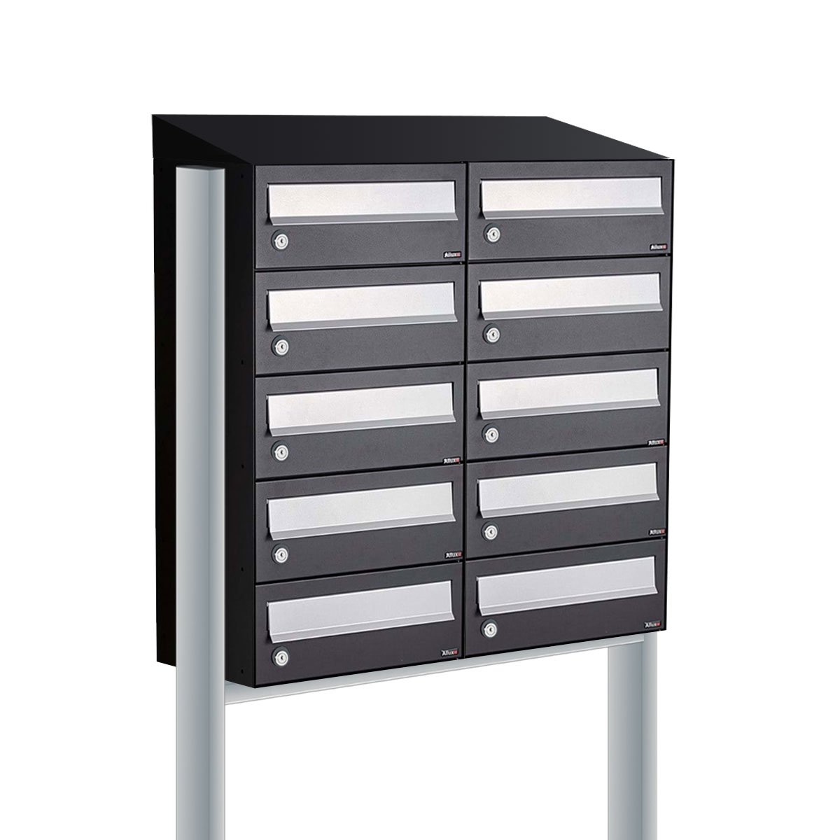Allux Hive Set 2-Breed, 5-Hoog Met Dak Op Statief Zwart - 40030070_2x5ds